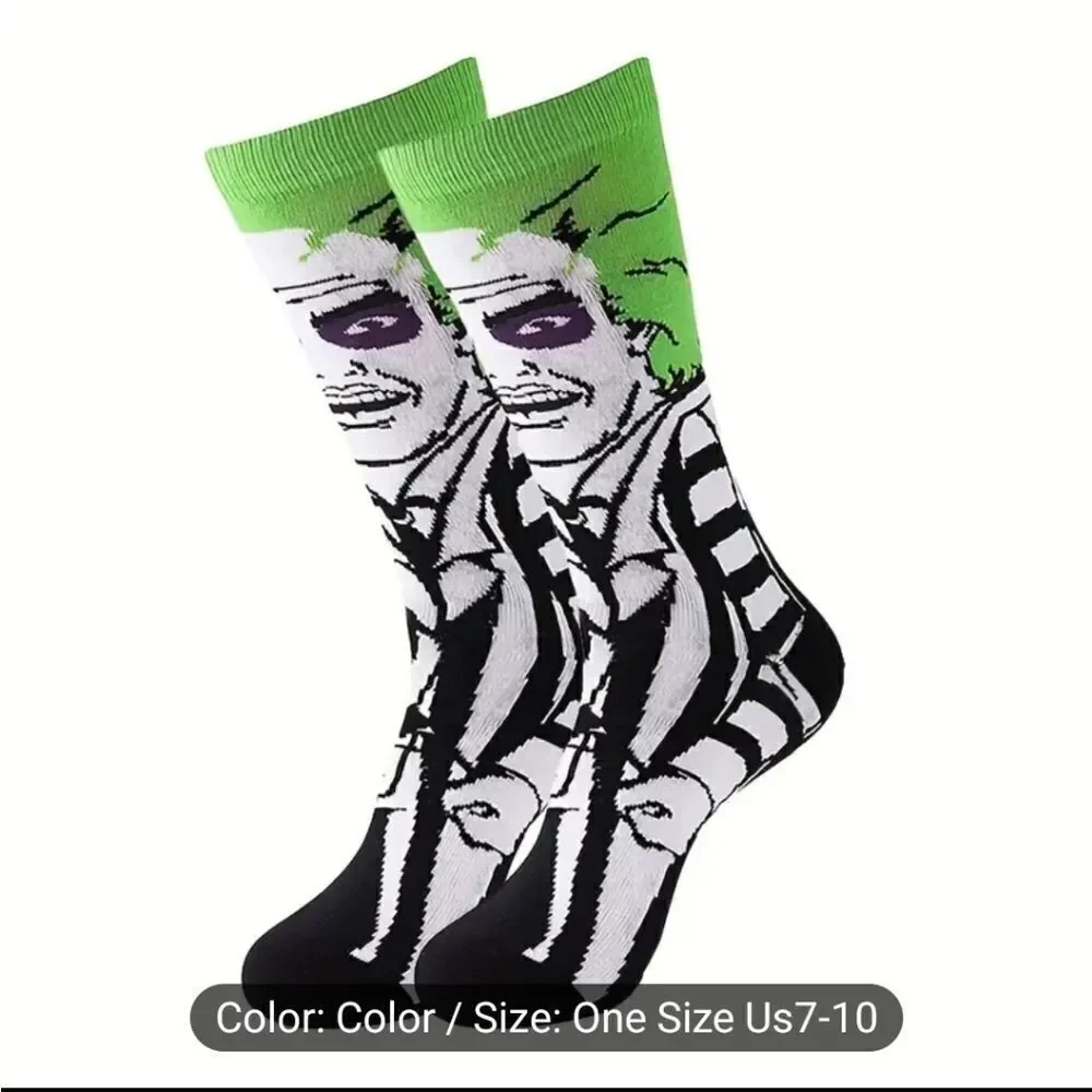 BEETLEJUICE BEETLEJUICE movie unisex socks size 7 - 10 it's showtime